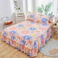 Pastoralinio stiliaus lovos užtiesalas colchas de cama matrimonial Dvigubas nėrinių lovos sijonas Karališko dydžio paklodės Sijonai (pagalvės užvalkalą reikia užsisakyti) 1PC 150cmx200cm
