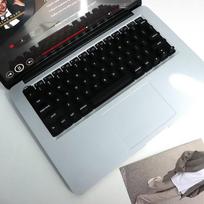 Nešiojama silikoninė klaviatūros plėvelė Silikoninė klaviatūros membrana nešiojamam kompiuteriui Patogus manikiūras Rašymas Apsaugo ilgus nagus Silikoninis padėklas rožinė