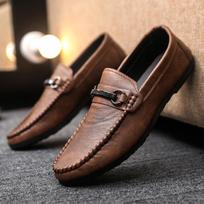 Spring Autumn Mens Casual Leather Loafers Men Loafer Shoes Mocasines Hombre Mocassini Brown Black Slip-On Big Size Dropshipping 6.5