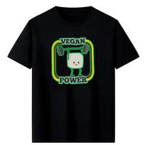 Animal Friendly Vegan Printed T-shirt TOFU Power Weight Lifting Mens Womens Veganuary Tops Tee Shirt Fashion Unisex Streetwear S juoda