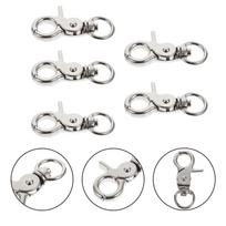 5 Pcs Birdcage Lock Buckle Lobster Clasp Door Locks Useful Snap Hooks Parrot Safety Buckles Birds Accessories 2.5X4.5CM sidabras