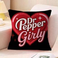 D-Dr P-Pepper Cover With Short Plush Print For Living Room Sofa Decoration Cushion Cover Pillow Covers 16x16Inch