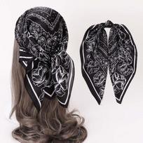 70*70cm kvadratinė šilkinė skara moterims satininis plaukų skarelė spausdinta moteriška galvos skara bandana mažas kaklo šalikėlis hidžabas ponia mergina skaros 70x70cm