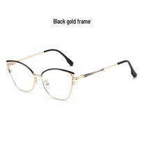 Trendy Women's Color-Changing Anti-Blue Light Metal Frame Glasses 0° Anti-blue Light