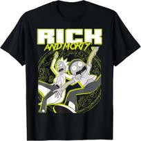 Rick and Morty Adult Cartoon Design T-Shirt S juoda