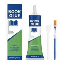 Book Repair Glue with Brush Professional Book Glue Strong Adhesive Clear Book Adhesive for Envelopes Postcards Paper Craft gryna