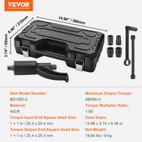 SucceBuy 1/58 1/64 Torque Wrench Set 4/8 Socets Multiplier Drive Lug Nut Wrench/Multiplier Heavy Duty Torque Multiplier w Case