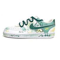 Nike Court Vision 1 Bear Daydream Breathable Height Increasing Low top Versatile Women's Green Yellow CD5434-100(Team61-) 37.5