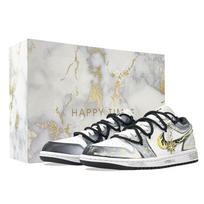 Jordan Air Jordan 1 Tomb Raider Abrasion Resistant Low top Skateboard Shoes Unisex DC0774-101(TEAM877- ) 35.5