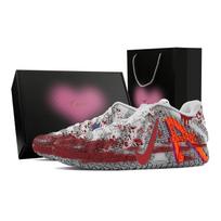 Nike Ja Morant 3 Crime Scene 2 Heart Box Abrasion Resistant Low top Basketball Shoes Unisex Gray Red HF2794-100(Team773-2-) 40.5