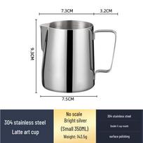 Bomber Sub-brand Latte Art Pitcher - 350ML/600ML Stainless Steel Frothing Cup with Scale