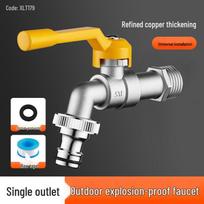 Dual Outlet Outdoor Tap with Antifreeze Protection for Washing Machine Connection