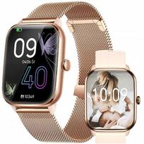 Smartwatch Zegarek Damski Polskie Menu Połączenia 2 Paski Sport Zdrowie