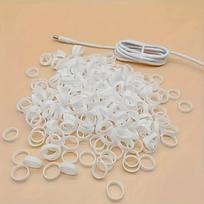 30 white silicone cable ties - Highly elastic rubber ties, ideal for organizing electrical and data cables balta