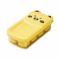 New Mini Ice Cube Mold with Lid Easy Release Ice Cube Trays 8 Cubes Each Freezer Storage Box Kitchen geltona