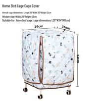 Transparent Glass Parrot Cage: Splash-Proof Bird Villa for Budgerigar, Cockatiel, Myna with Horizontal Wires for Breeding