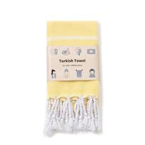 European Style Cotton Kitchen Towel Set: Quick-drying, Striped Tea Towels, Rectangular Tablecloth with Tassels. 40x100CM/110g geltona