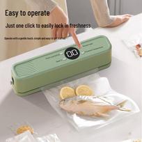 Compact Wireless Vacuum Sealer for Food Storage - Automatic Kitchen Packaging Machine
