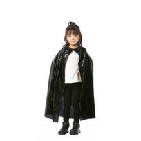 Bright Color Grim Reaper Cloak Multipurpose Halloween Cosplay Cape Cool Witches Robes  Halloween Black-For Kids