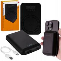 Powerbank Indukcyjny 5000Mah Usb Usc-C Power Bank Indukcja Bateria