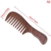 Handmade 100% Natural Sandalwood Hair Combs - Anti-Static Sandalwood Scent Natural Hair Detangler Wooden Comb A2