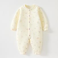 Baby Class A Padded Onesie - Spring/Autumn Warm Bodysuit for Newborns 90 cm violetinės gėlės spalva