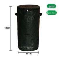 Large Capacity Sealable Compost Bags - Thick, Waterproof Organic Fertilizer & Garden Leaf Bags for Kitchen Waste tamsiai žalia spalva