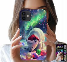 Etui Do Iphone 12 Mini - Świąteczny Niedźwiedź Bombki Case +Folia