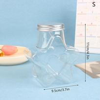Žvaigždės formos lėlės papuošalo laikymo dėžutė, plastikinis butelis su dangteliais, maisto laikymo indas, plataus kaklelio stiklainis, daugkartinio naudojimo sausainių indas
