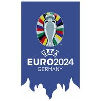 UEFA EURO 2024 Germany Shaped Flag 75x125cm Polyester Football Tournament Banner Decorative Flag for Events and Celebrations mėlyna