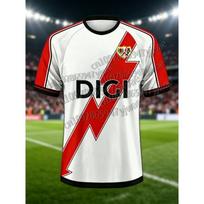 25-26 Vyriški Rayo Vallecano Futbolo Marškinėliai Vaikams Suaugusiems T-shirt Y2K Gatvės Stilius Greitai Džiūstantis Treniruočių Fitneso Viršus Sportinis futbolo Džersis S