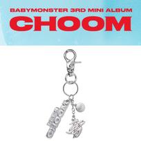 BABYMONSTER CHOOM Metalinis raktų pakabukas white