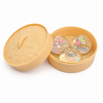 3 viename antistresinių koldūnų skvišų rinkinys dėžutėje – Kawaii Squishy Dumplings
