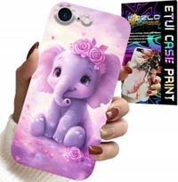Etui Do Iphone Se / Se2 - Słodki Słonik Na Różowym Tle Case +Folia