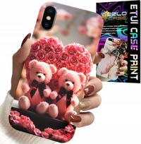 Etui Do Iphone Xs Max - Rodzinka Różanych Misiów Serce + Szkło