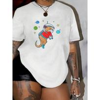 Astronaut Otter Graphic TShirt SpaceThemed Everyday with Planets Stars Everyday Funny Astronaut Otter Design Everyday S