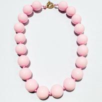 Retro spalvingas apvalių karoliukų chokeris Didelis boho stiliaus karoliukų vėrinys Rankų darbo mazguotas virvės akrilinis moteriškas vėrinys Papuošalas Dovana rožinė