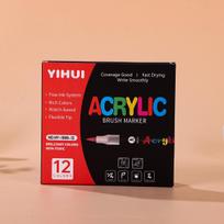 Acrylic Marker Pen with Direct Liquid, Soft Tip, No Press Needed – Waterproof for Student Painting & Graffiti.