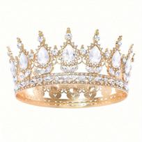 Kalnų krištolai Gimtadienio vakarėlio rinkinys Auksinė tiara karūna Gimtadienio karalienės juosta moterims Laimingo gimtadienio plaukų aksesuarai Promenadės dovanos Dekoracijos