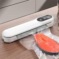 Compact Vacuum Sealer Machine for Food Preservation with Digital Display and USB Rechargeable Portable Design Compatible with Standard Vacuum Bags One Size balta