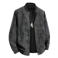 Leather Jacket Men Suede Coats Spring Windbreaker Oversize Street Moto Autumn Brand Waterproof Softshell L juoda