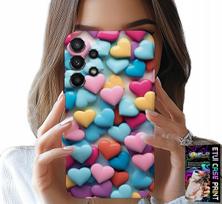 Samsung Galaxy A32 5G Tok - Színes Szívek, Személyre Szabás Lehetősége