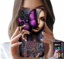 Samsung Galaxy A32 5G Tok - Antiszociális Pillangó Rózsaszín Pillangó + Üveg