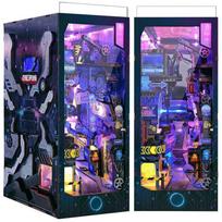 3D Book Nook Puzzle DIY Kit Future World Miniature Wooden Model Assembly 16.8x11x23.5cm Multicolor CE Certified