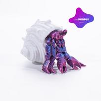 1pc Articulated Hermit Crab 3D Printed Model Movable Joints Cool Desktop Creative Ornament Fun Home Room Decoration violetinė