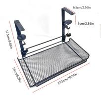 No-Drill Under-Desk Cable Management Rack and Storage Shelf