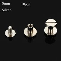 10 pcs 5/6.5/8mm DIY Clothes/Bag/Shoes Brass Nail Solid Nail Bolt Leather Craft Round Head Screws Strap Rivets Screw