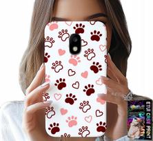 Etui Do Samsung Galaxy J5 2017 - Psie Łapki Na Białym Tle, Pies, Kot, Miś