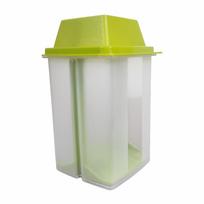 Reusable Pickle Container with Strainer BPA Free with Lid Pickle Jar Pickle Holder Mess-Free Storage Jalapeno Container žalia