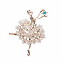 Fashion Alloy Ballet Girl Brooch Elegant Luxury Rhinestone Brooch Brooch Pin Jewelry Accessories balta